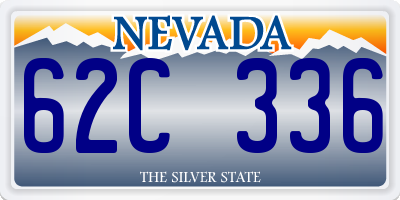 NV license plate 62C336