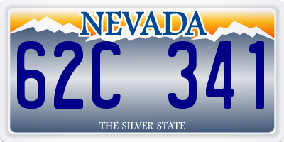 NV license plate 62C341