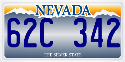 NV license plate 62C342