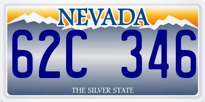 NV license plate 62C346