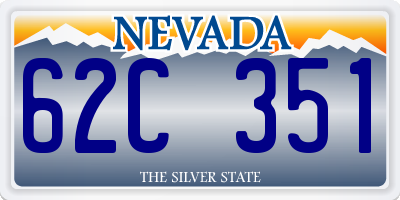 NV license plate 62C351