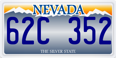 NV license plate 62C352