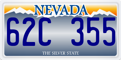 NV license plate 62C355