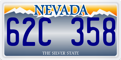 NV license plate 62C358