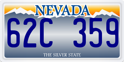 NV license plate 62C359