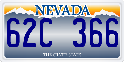 NV license plate 62C366