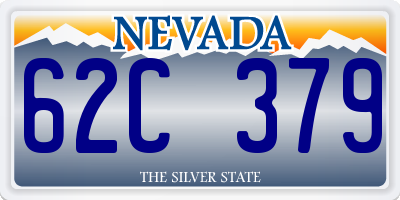 NV license plate 62C379