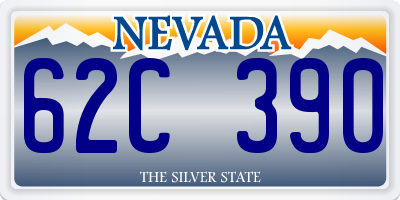 NV license plate 62C390