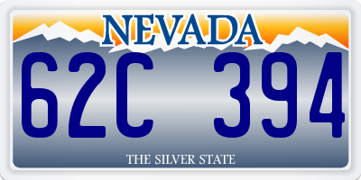 NV license plate 62C394
