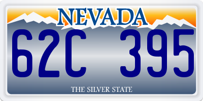 NV license plate 62C395