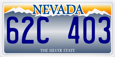 NV license plate 62C403