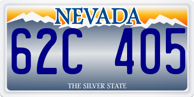 NV license plate 62C405