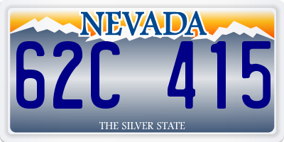 NV license plate 62C415