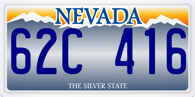 NV license plate 62C416