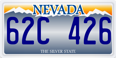 NV license plate 62C426