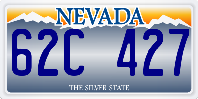 NV license plate 62C427