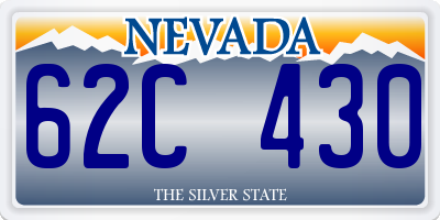 NV license plate 62C430
