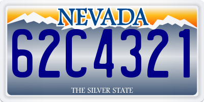 NV license plate 62C4321