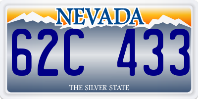 NV license plate 62C433
