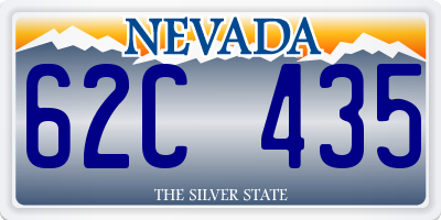 NV license plate 62C435