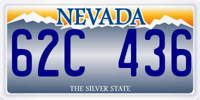 NV license plate 62C436