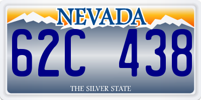 NV license plate 62C438