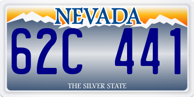 NV license plate 62C441