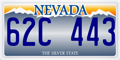 NV license plate 62C443