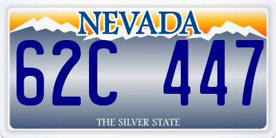 NV license plate 62C447