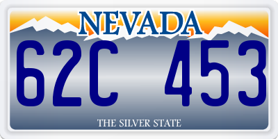 NV license plate 62C453