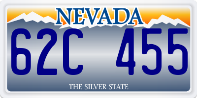 NV license plate 62C455