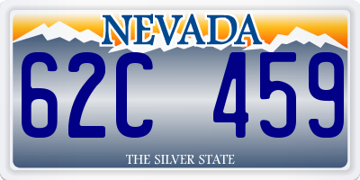 NV license plate 62C459
