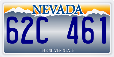 NV license plate 62C461