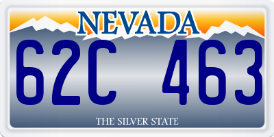 NV license plate 62C463