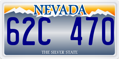 NV license plate 62C470