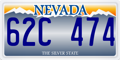 NV license plate 62C474