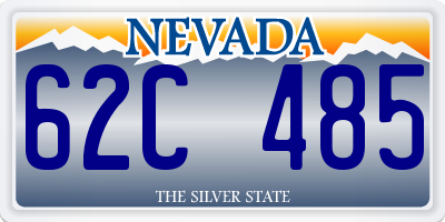 NV license plate 62C485