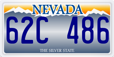 NV license plate 62C486