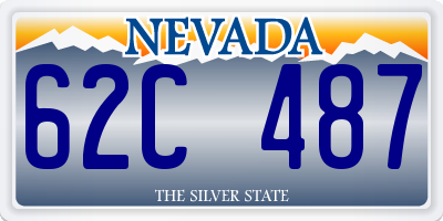 NV license plate 62C487