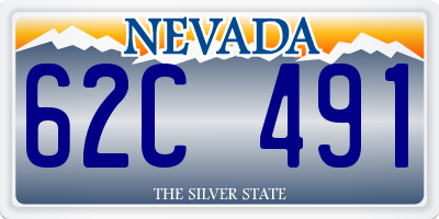 NV license plate 62C491