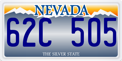 NV license plate 62C505