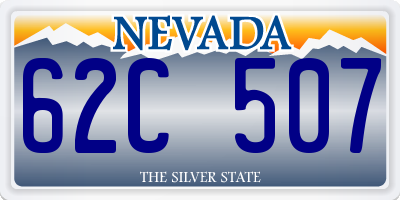 NV license plate 62C507