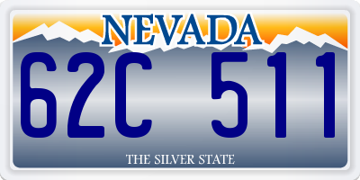 NV license plate 62C511