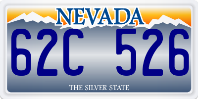 NV license plate 62C526