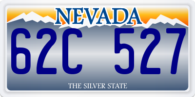NV license plate 62C527
