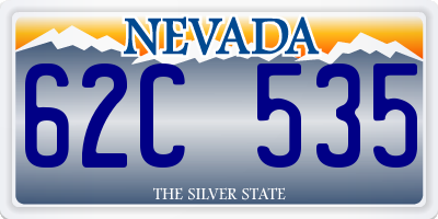 NV license plate 62C535
