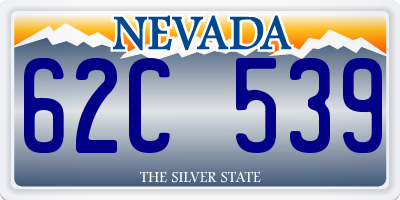 NV license plate 62C539