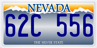 NV license plate 62C556