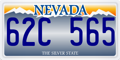 NV license plate 62C565