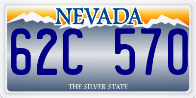 NV license plate 62C570